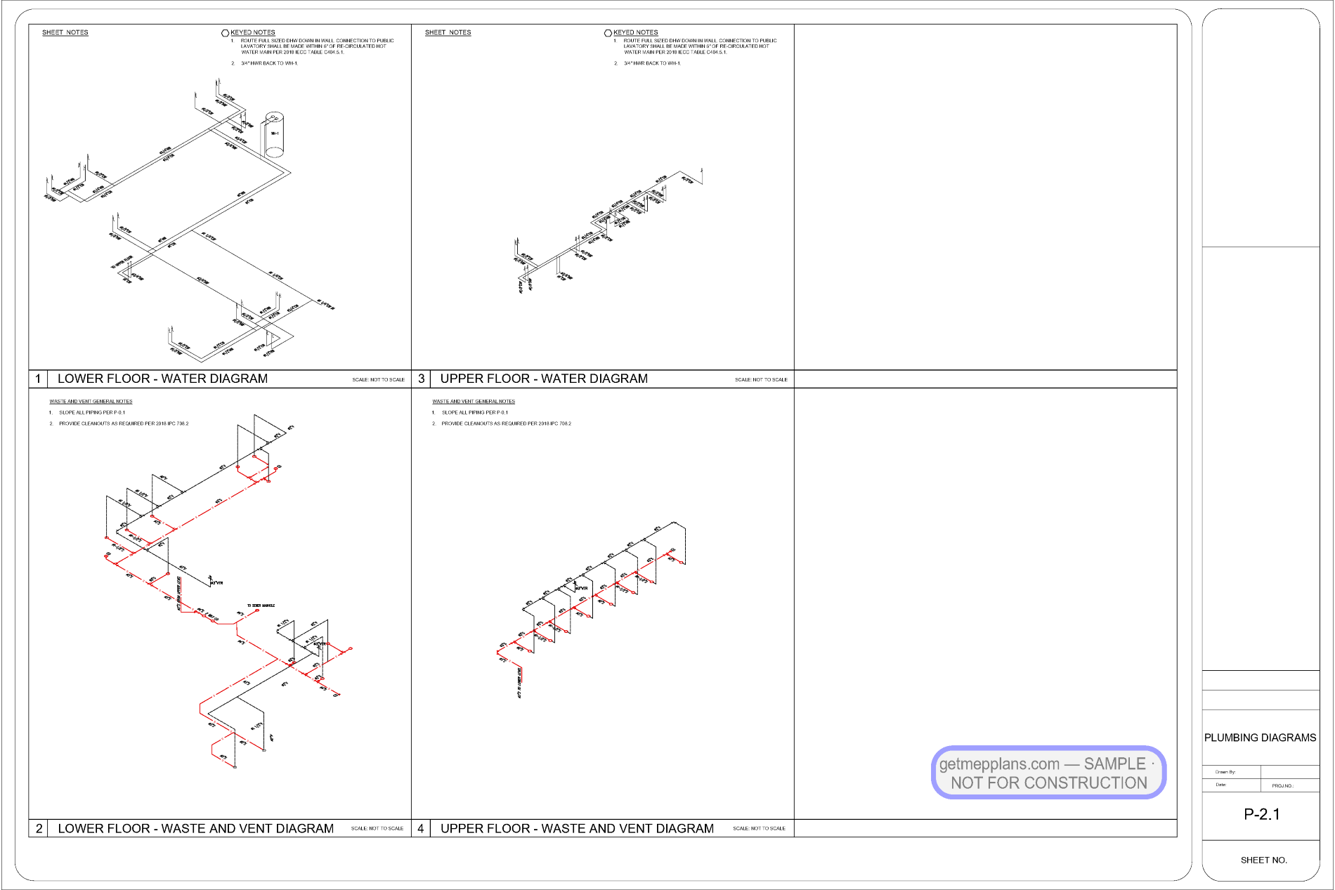 Redacted sample sheet P201 from the Coastal Custom Home set