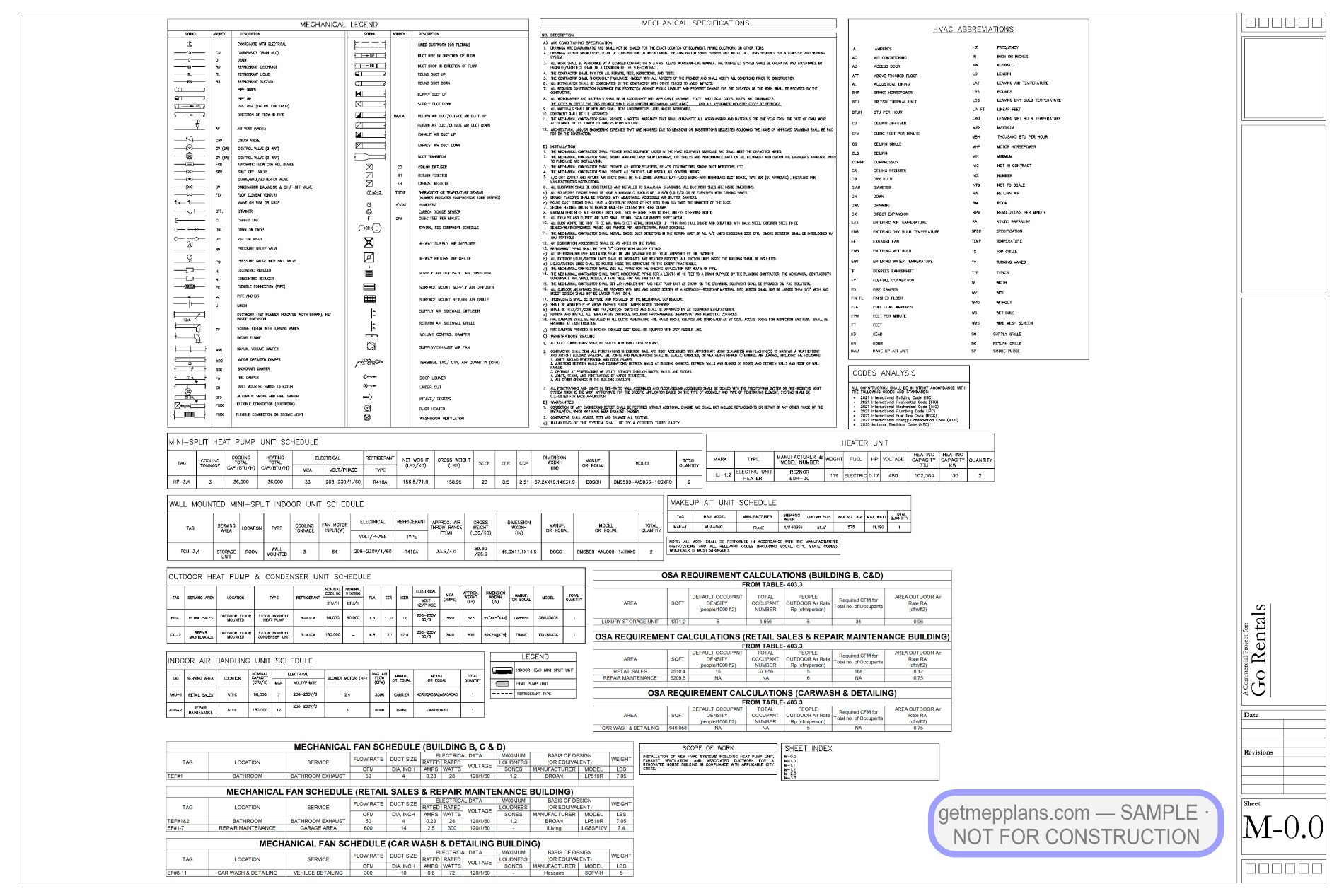 Redacted sample sheet M 0 0 from the Storage Facility Campus — 5 Buildings set